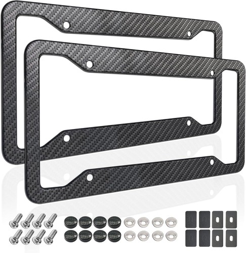 Carbon pattern license plate - carbon,