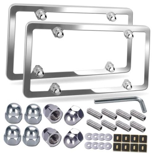 Stainless steel license plate - steel,