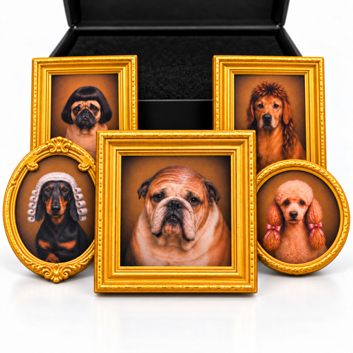 Pack resin dog - resin, mini